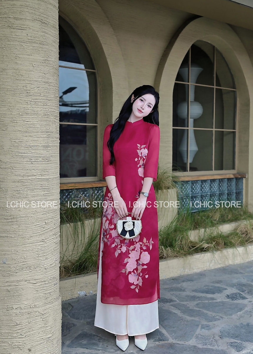 Áo Dài Thảo Tâm Đỏ